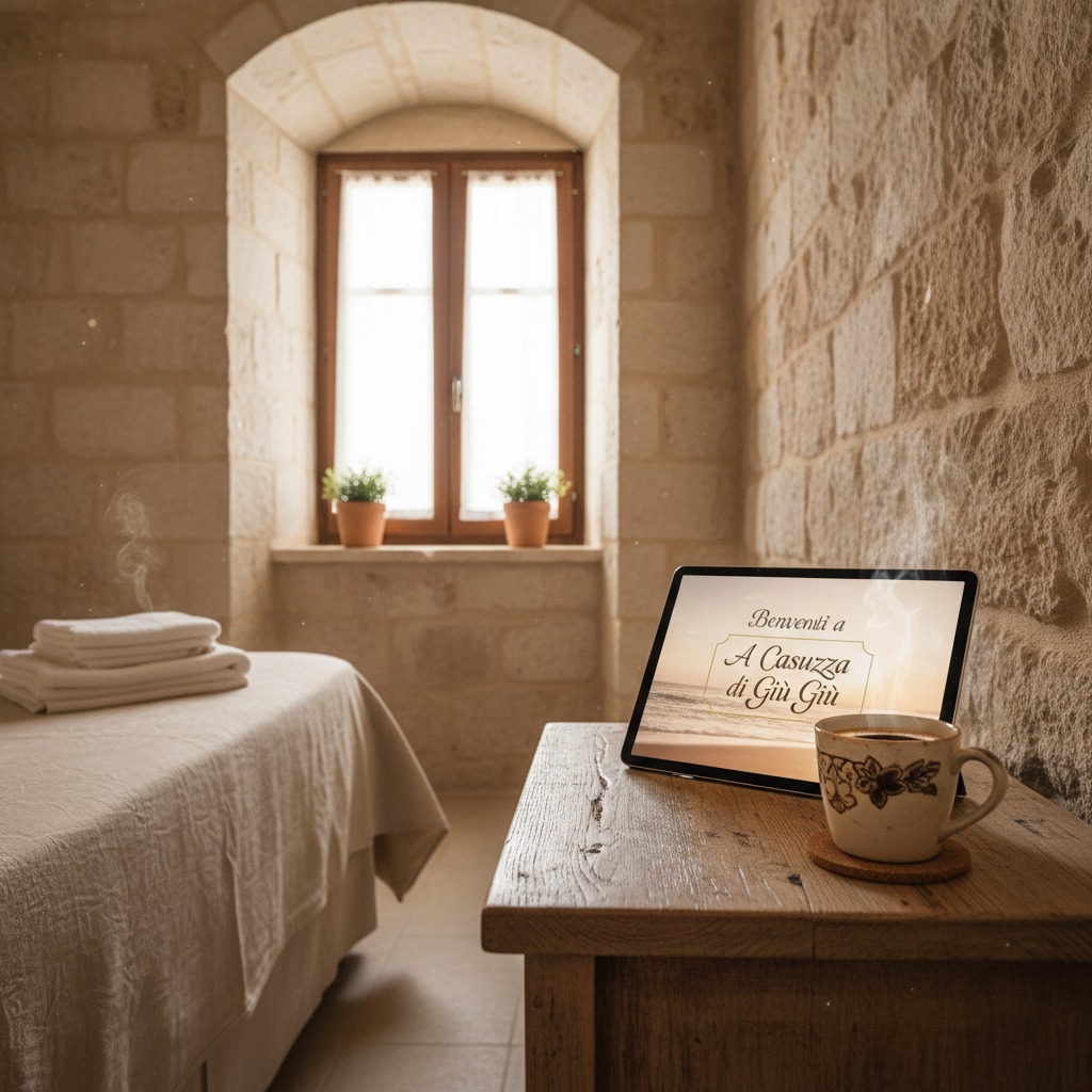 Camera matrimoniale moderna, climatizzata e con dettagli in pietra nel bed and breakfast a Agrigento